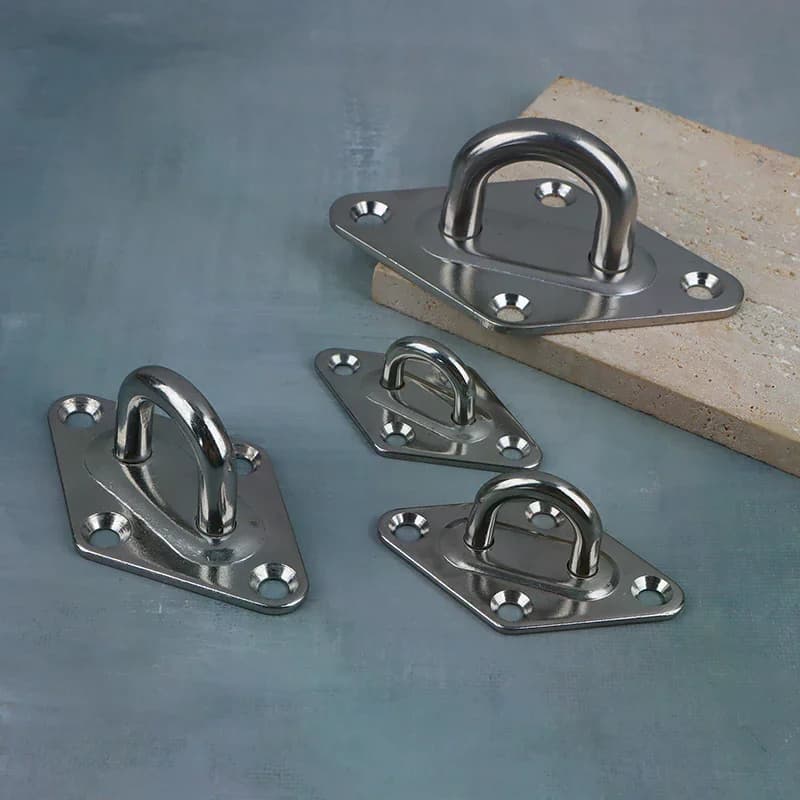 1 pz Gancio a Soffitto/Parete in Acciaio Inossidabile 304 M5 M6 M8 M10, Piastra di Ancoraggio Resistente per Barche, Altalene Yoga, Amache