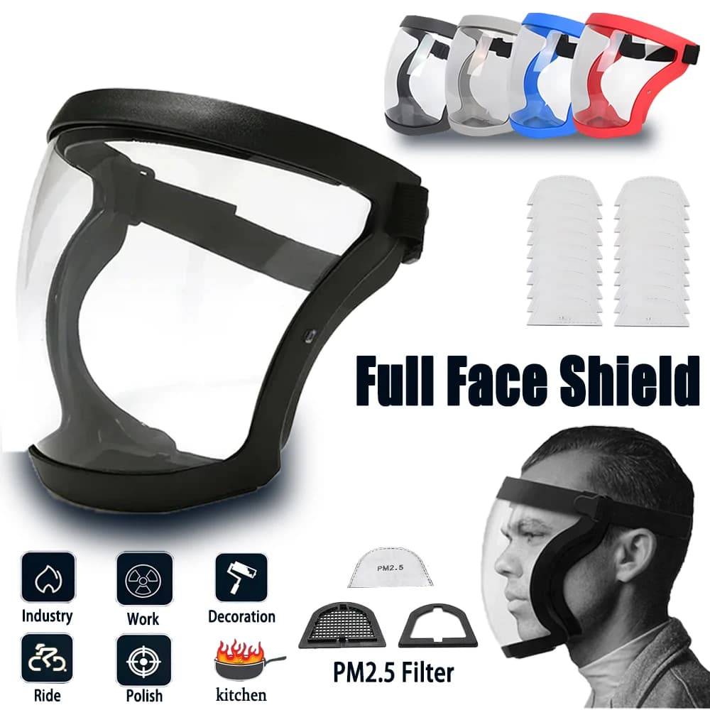 Maschera di protezione da lavoro protezione integrale scudo protezione facciale trasparente schermo protettivo per il viso accessori da cucina gadget