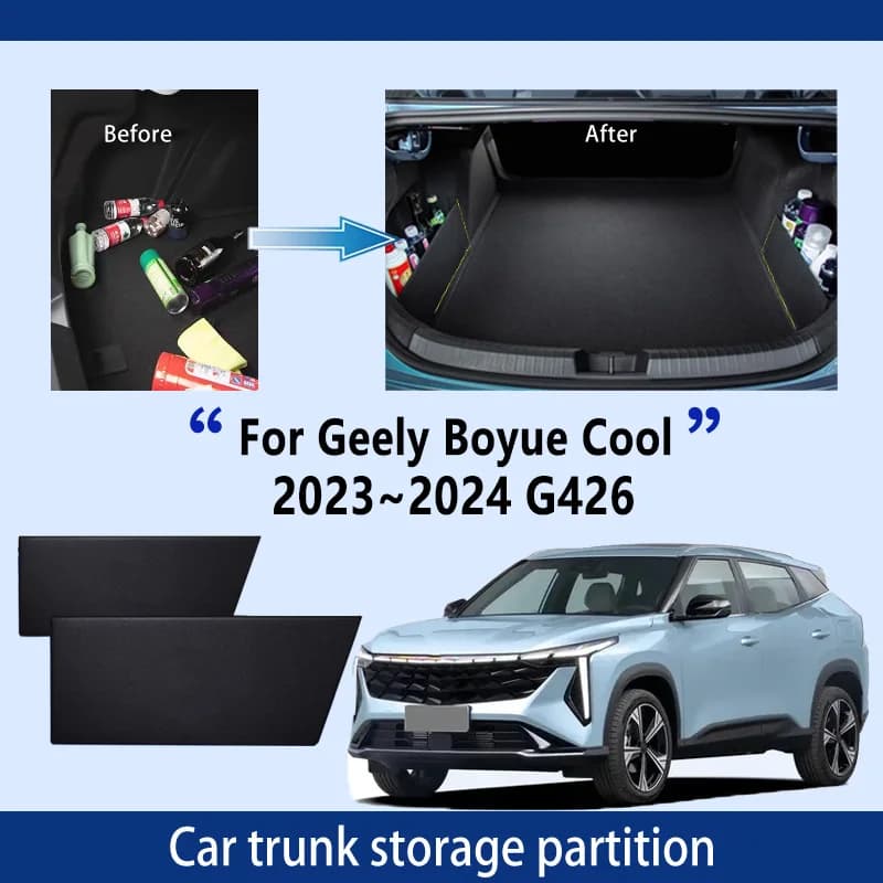 Accessori auto Per Geely Boyue Cool 2023 ~ 2024 G426 Tronco Partizione di Stoccaggio Multifunzione di Stoccaggio Auto Parti Interni organizzatore