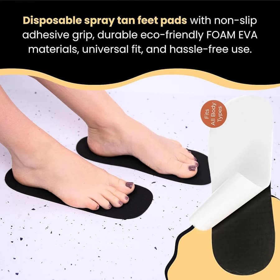 Pantofole abbronzanti da donna usa e getta da 10 pezzi Piedi adesivi abbronzanti Spray Cuscinetti per piedi abbronzanti Protezioni Adesivi per accessori per il corpo