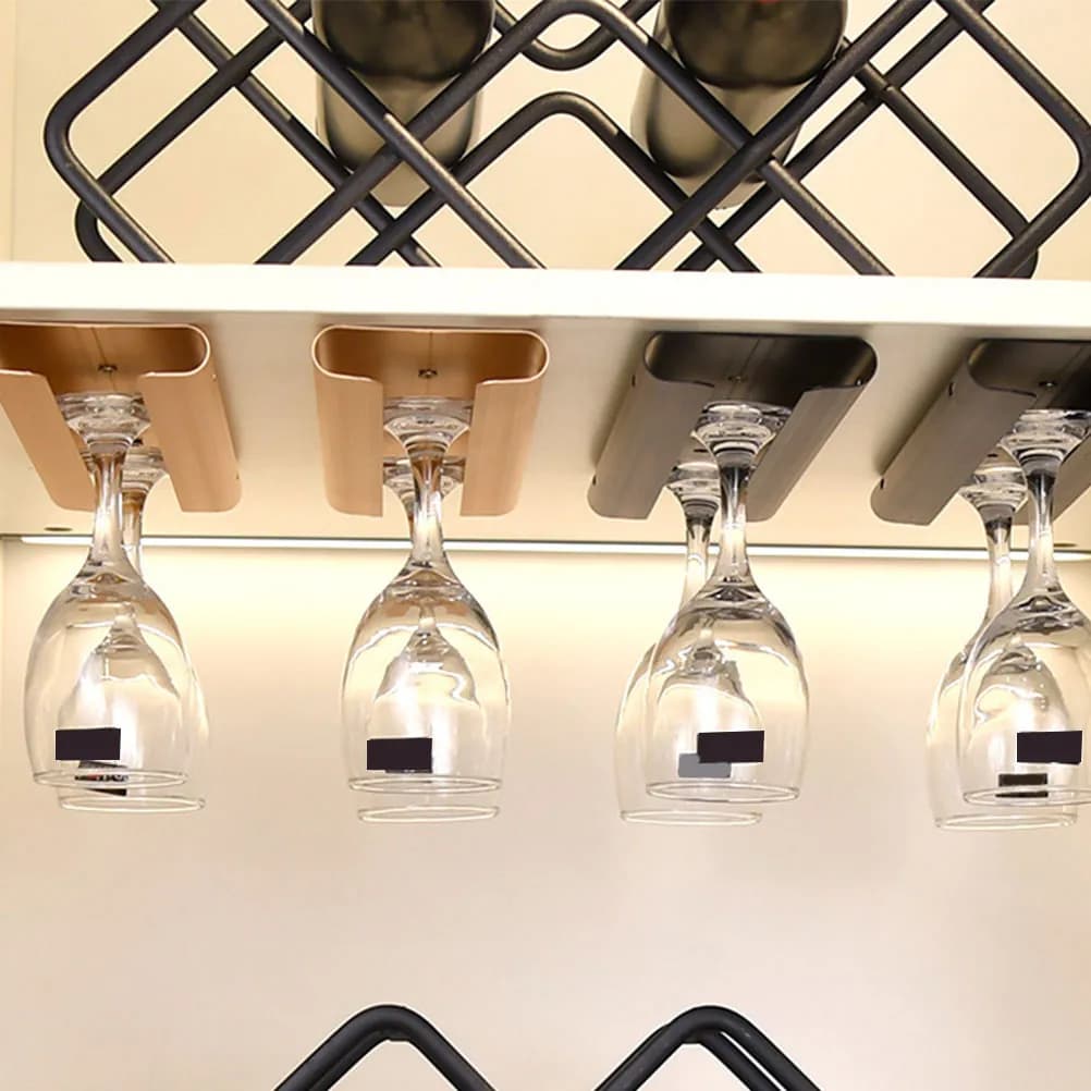 Decorative Hanging Wine Cup Rack Upside Down Wine Glass Holder Goblet Organizer Kitchen Bar Shelf Glass Cup Shelf