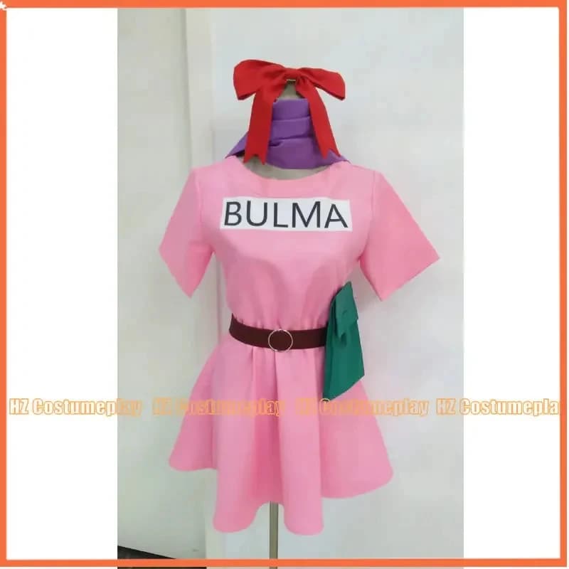 2026 Halloween Bulma cosplay dresses women anime costume and pajamas Christmas bulma's wig LRASB
