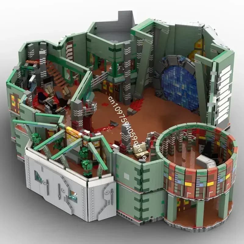 Nuovo Modello Modulare Stargate Atlantis Operations con Vista sulla Città, Idee Creative Fai-da-Te, Giocattoli per Bambini, Regali di Compleanno, Puzzle Personalizzati