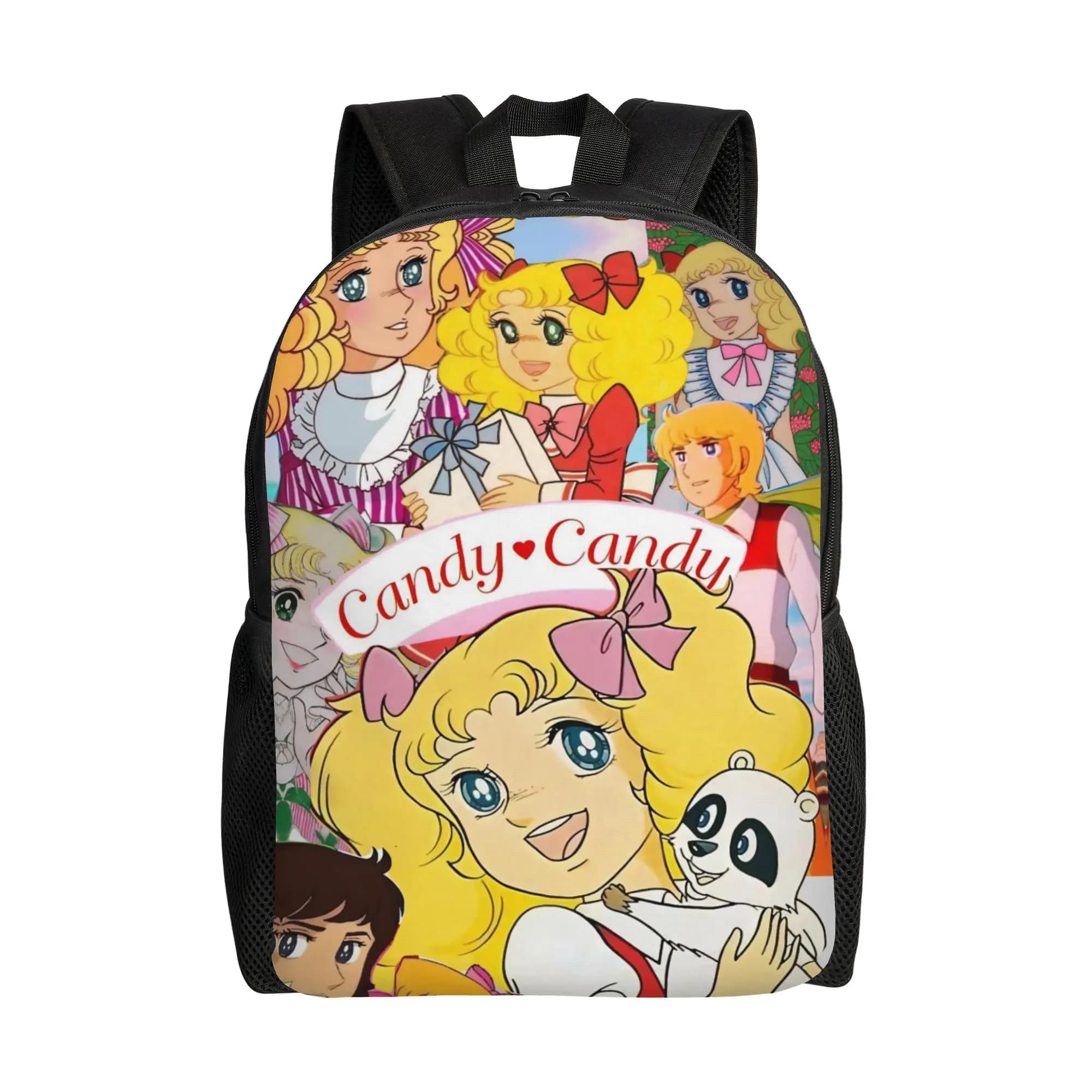Zaino Candy Candy in stile giapponese per ragazze, uomo, donna, adolescenti, scuola superiore, lavoro, anime, manga, borsa a tracolla per laptop, outdoor