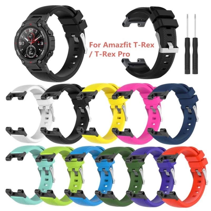 Cinturino in silicone morbido per Xiaomi Huami Amazfit T-Rex Pro Smart cinturino sportivo sostituibile per braccialetti Amazfit Trex Correa