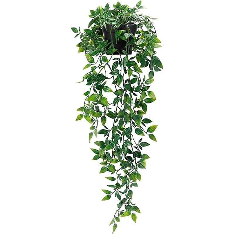 Artificial heir plants Plastic leaves with pots Wedding New Year Christmas decoration for the house Garden Living room DIY Wall hanging