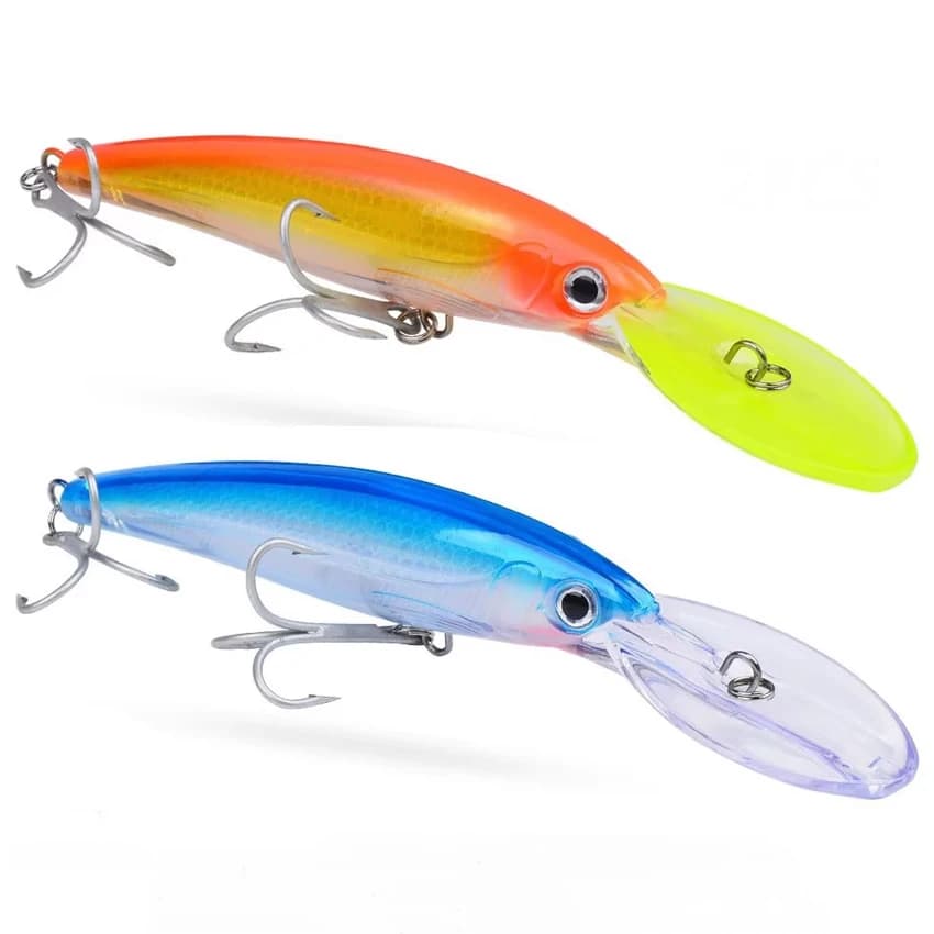 1 pz 32g 50g 75g Grande Galleggiante Minnow Richiamo di Pesca Esca Lunga Casting Acqua Salata Spigola Esche Esca Dura Minnow attrezzatura da pesca