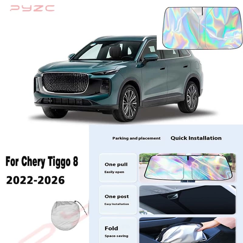 For Chery Tiggo 8 2022-2026 Car Windshield Sunshade Cover Front Window Sun Shade Visor Auto Interior UV Protection