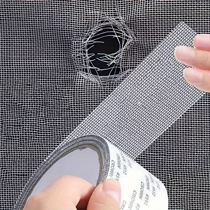 Self Adhesive Screen Repair Tape, Window Door Mesh Patch Tape for Broken Screen Net, White Gray 5cm&10cm Optional