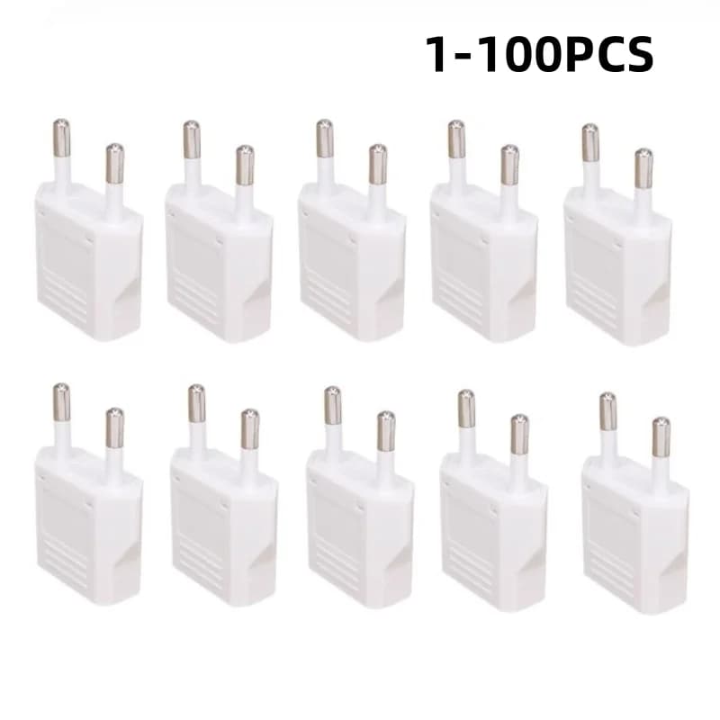 1-100 pz 4.0/4.8mm Adattatore Spina UE EU US Israele A Euro KR BR Brasile Convertitore Spina Americano Adattatore di Alimentazione Da Viaggio presa di corrente