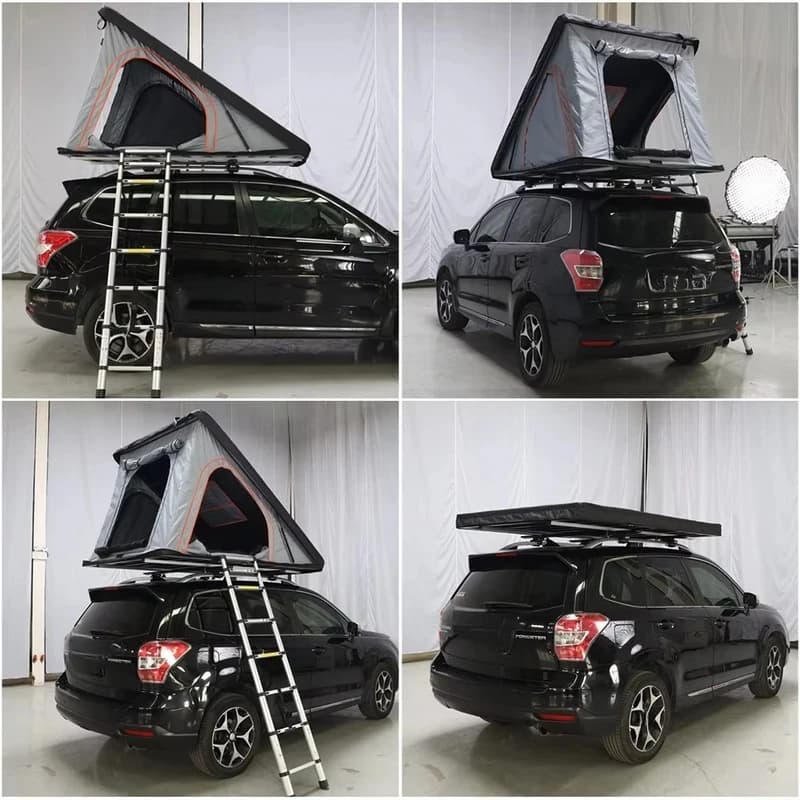 All‑Weather Ultra‑Light Black Rooftop Tent, Explore Unknown Camping Shelter Designed 4X4 Off‑Road Vehicles