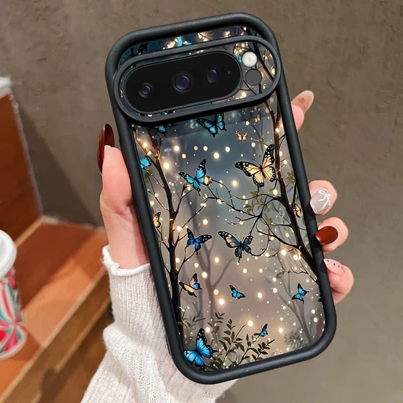 Custodia Morbida in TPU per Google Pixel 10 9 8 7 Pro Pixel 9 10 Pro XL 7A 8A 9A Antiurto con Stampa Farfalla Sognante in Silicone