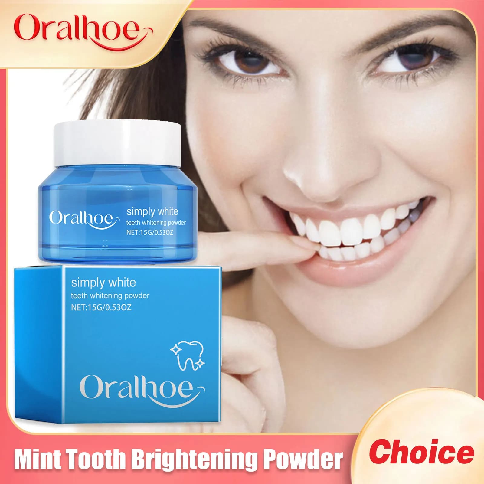 Chilling powder for mint teeth Remove stains of plate Fresh bad breath Deep clean Increase oral hygiene Powder for teeth care