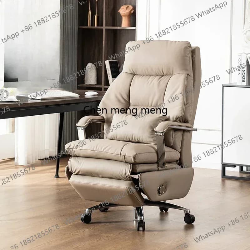 Sedia da Ufficio Reclinabile E182, Comoda Sedia da Gaming in Pelle di Lusso, Arredamento per E-commerce, Silla Escritorio