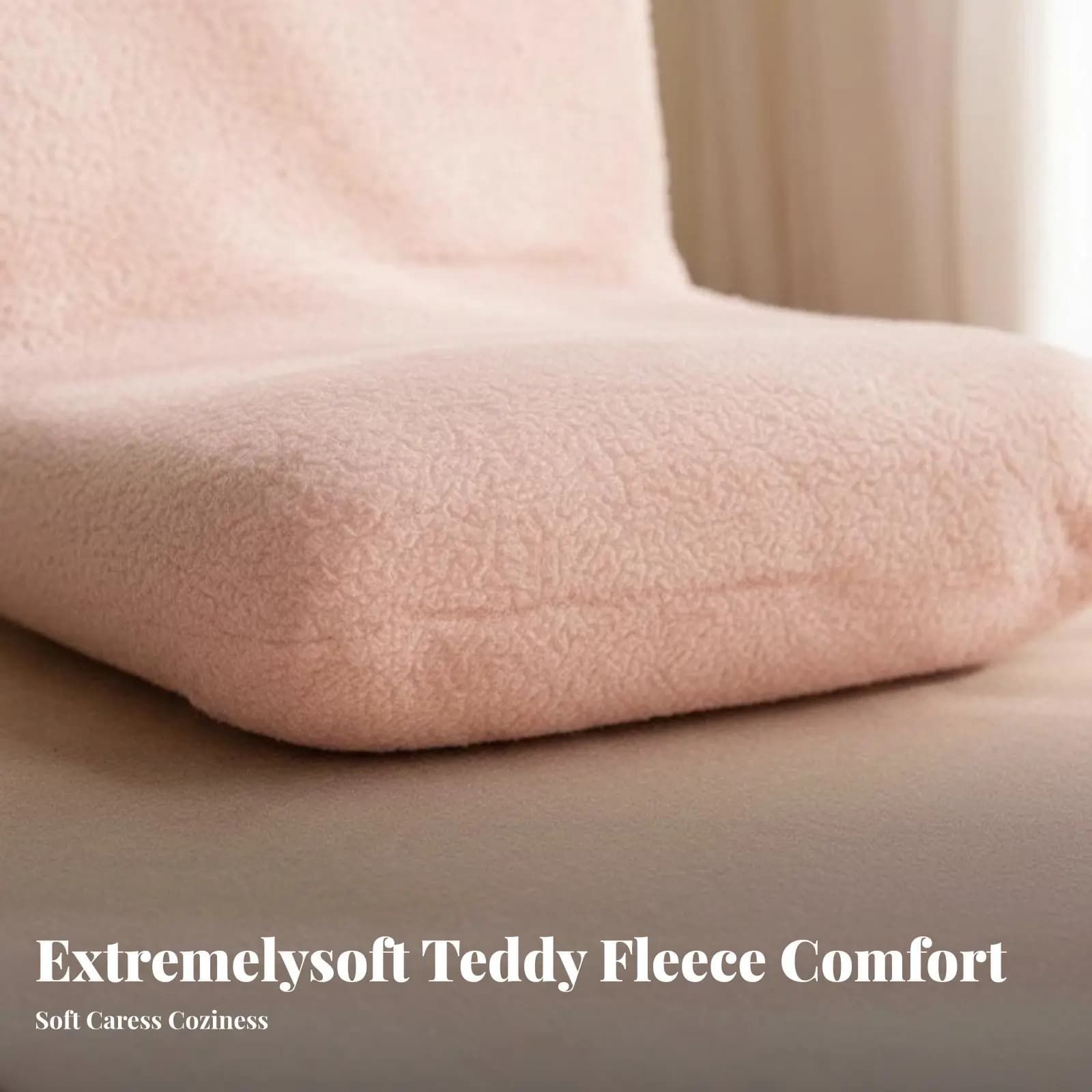 Peluche-shaped armchair with removable and washable coating, soft fleece floor sofa, low profile design