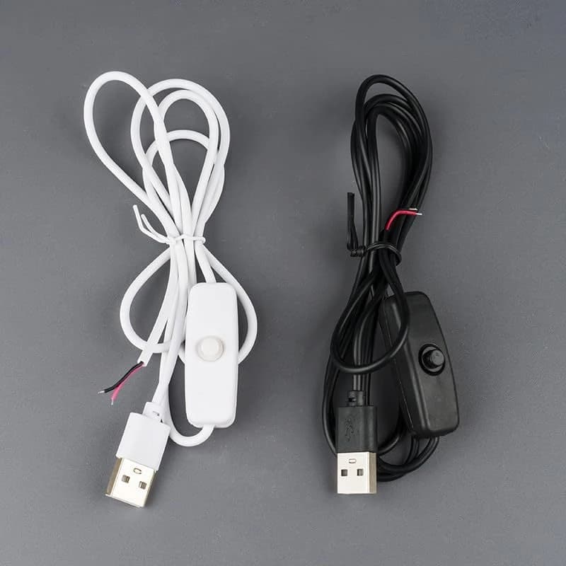 2 pezzi LED lampada da scrivania luce notturna cavo di alimentazione USB 5V 2A cavo di collegamento interruttore di alimentazione per un facile controllo lunghezza 1 metro