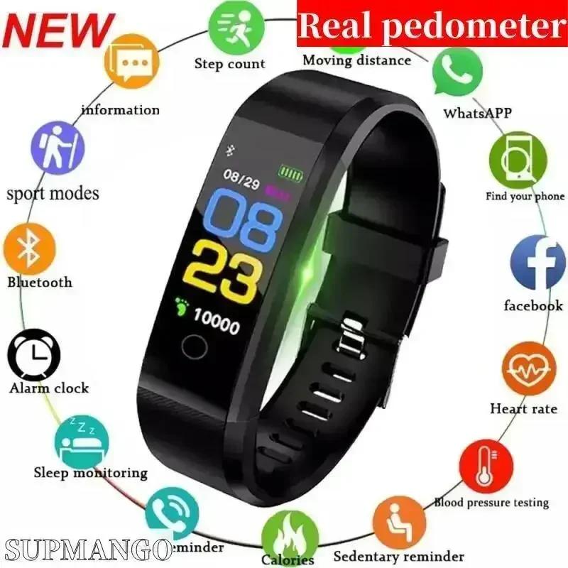 Real Pedometer Smart Watch Rate Monitor in real time condition Smartwatch Fitness Tracker sports bracelet for blood pressure man Wome muslimah