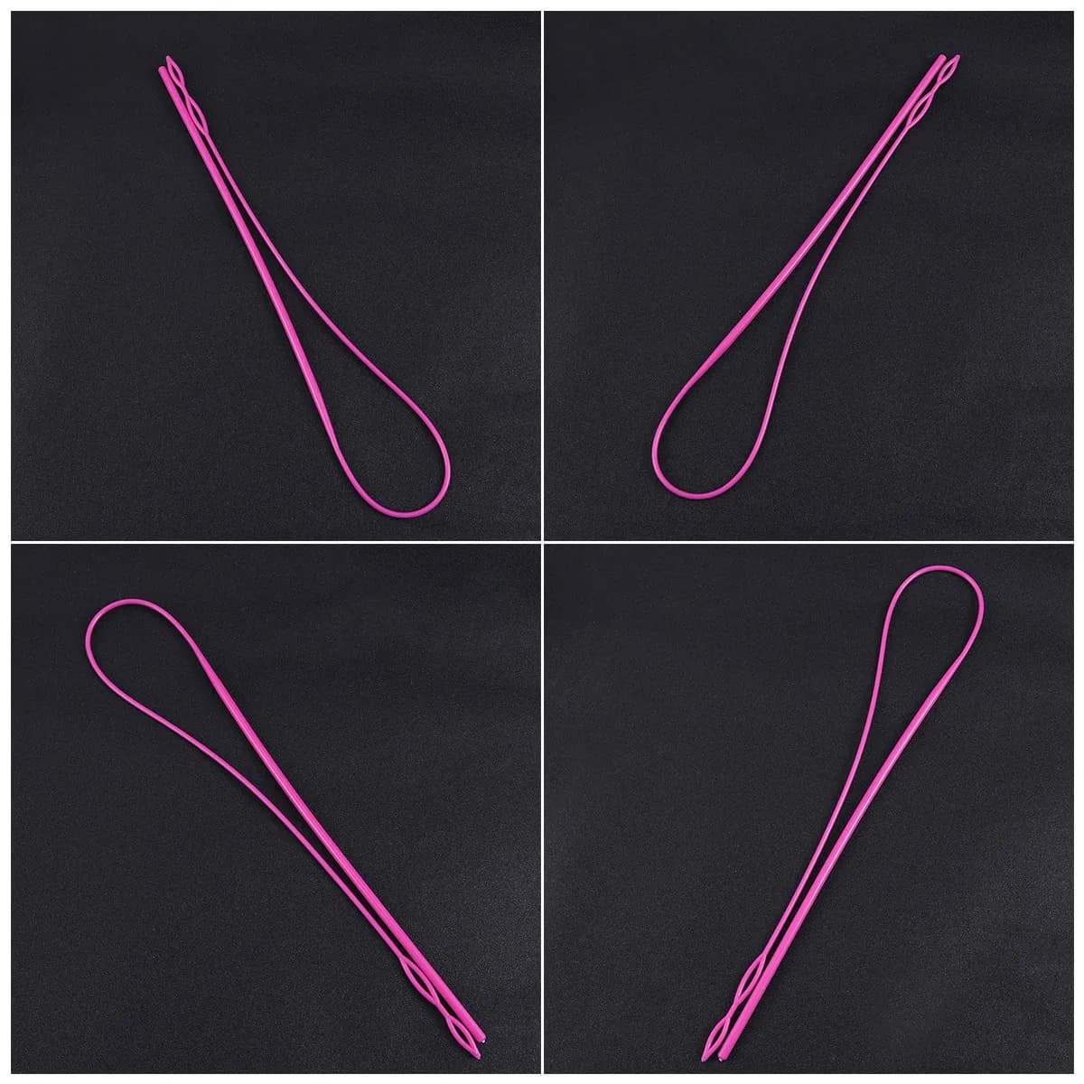 Long plastic tool to fit and replace elastic laces, easy to use for yoga pants, sportswear, gym pants, shoes, hats and ropes.
