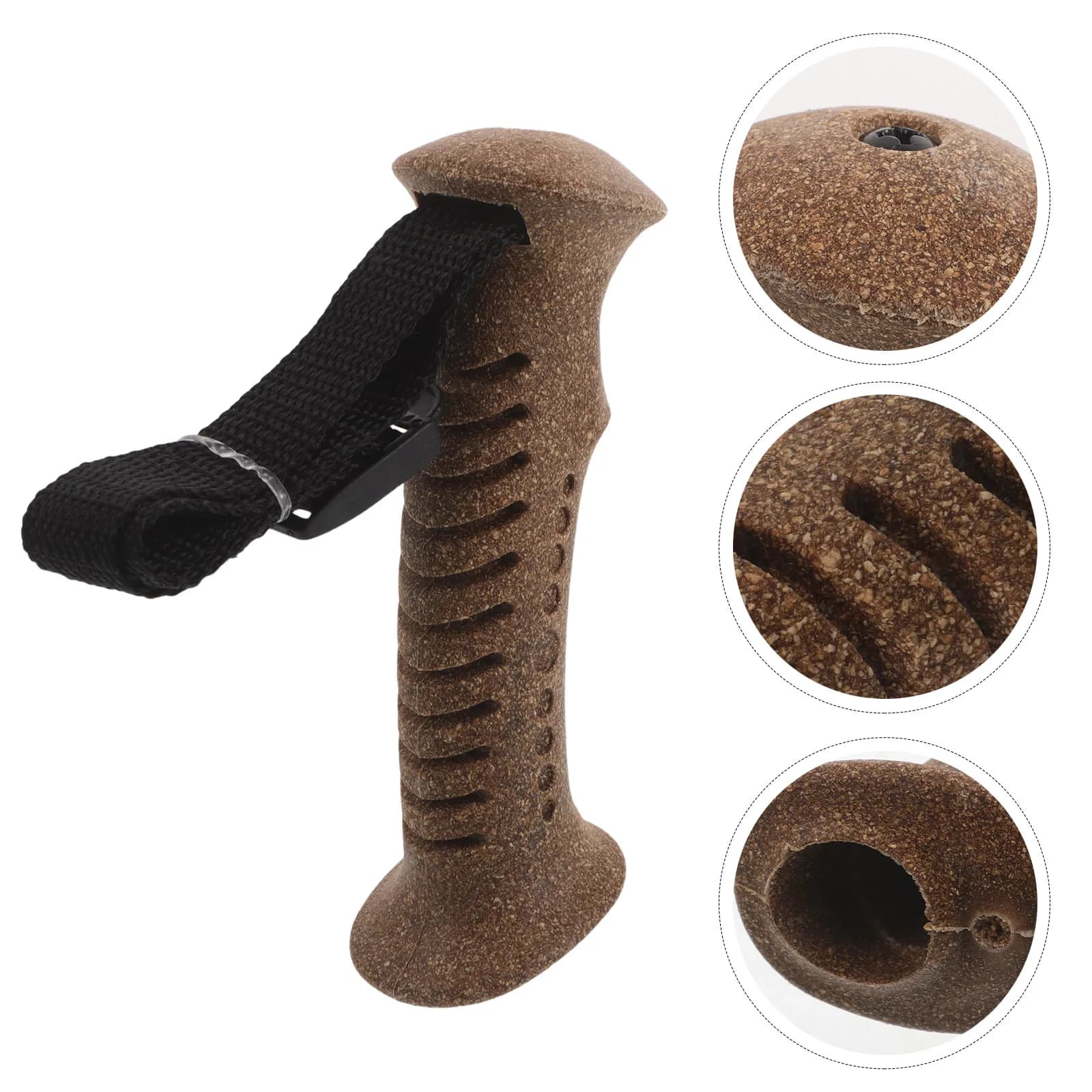 Replacement Handle in cork for Trekking Sticks with Adjustable, Lightweight, Ergonomic and Anti-slip Powder Strap for Ski Sticks