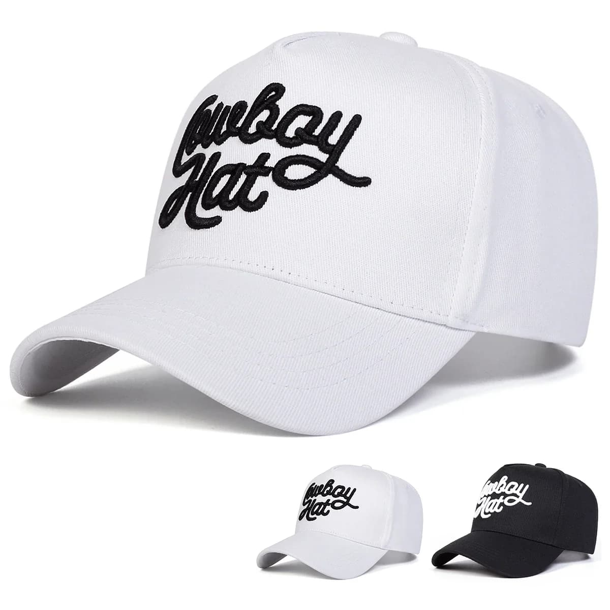 Cappello da cowboy unisex Berretto da baseball con ricamo a lettera Primavera Autunno Cappelli casual regolabili per esterni Cappello sportivo per protezione solare Hip Hop