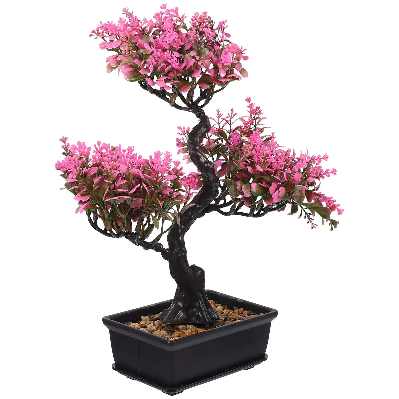 Artificial Bonsai Decor Simulation Green Plants Fake Potted Bonsai for Home Office Living Room Kitchen Garden Bookshelf Cafe