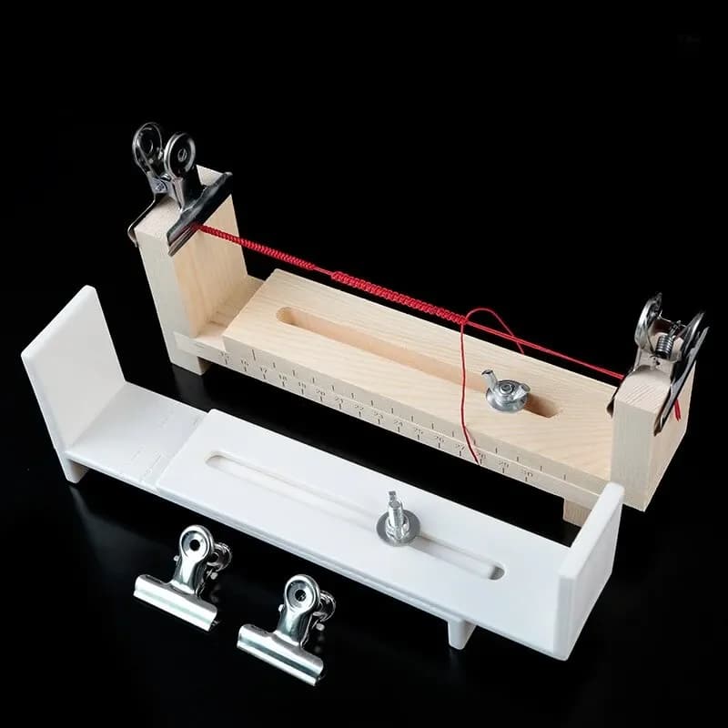 Telaio per Intrecciare Corde Rosse Fai da Te, Strumento Fisso per Braccialetti Artigianali in Legno Massello, Piastra Fissa per Corde Intrecciate