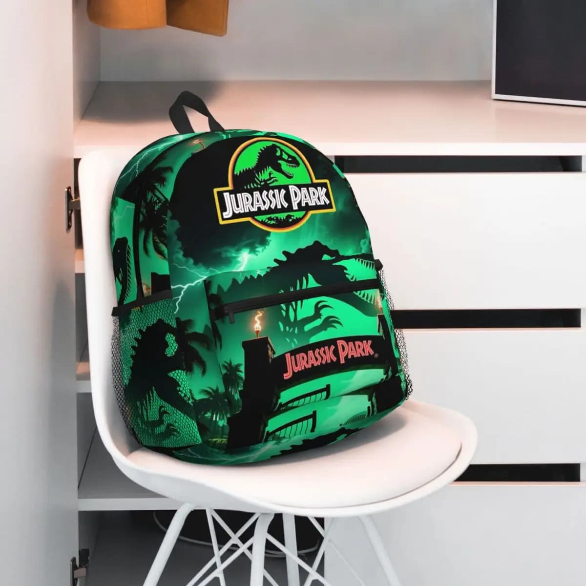 Jurassic Park Logo Dinosaur Backpack Student BookBag Children School Bag Laptop Shoulder Bags for Boys Girls