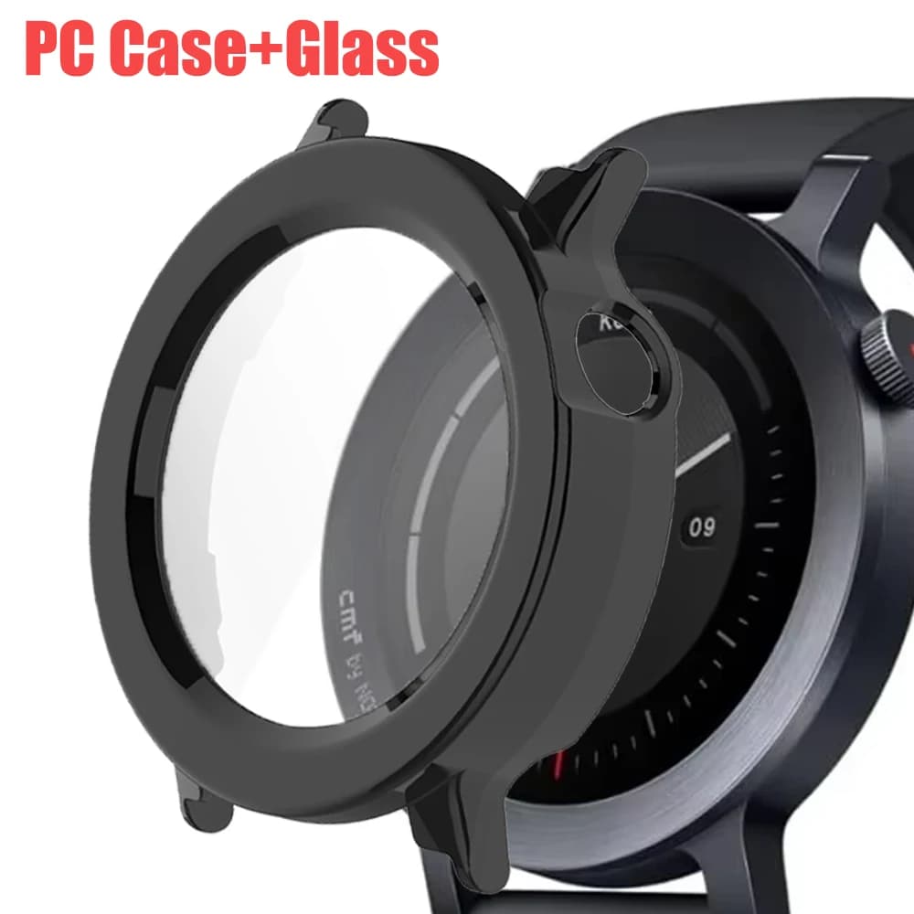 Custodia per PC + Vetro per Nothing CMF Watch 3 Pro, Protezione Schermo Intelligente, Cover Protettiva Rigida per Accessori CMF Watch Pro 2