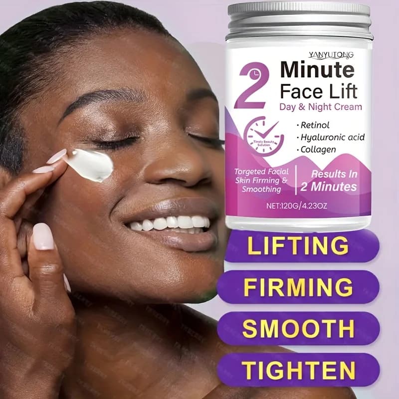 2 minute day and night face cream Contains retinol, hyaluronic acid and collagen moisturizing lotion