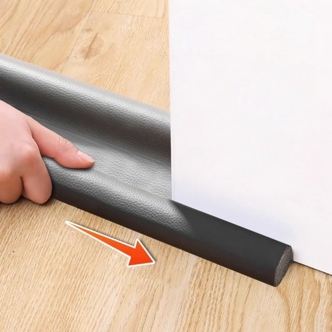 1PC Striscia sigillante per fondo porta da 96 cm/37,79 pollici, isolante acustico e antivento, blocca correnti d'aria sotto la porta, per interni