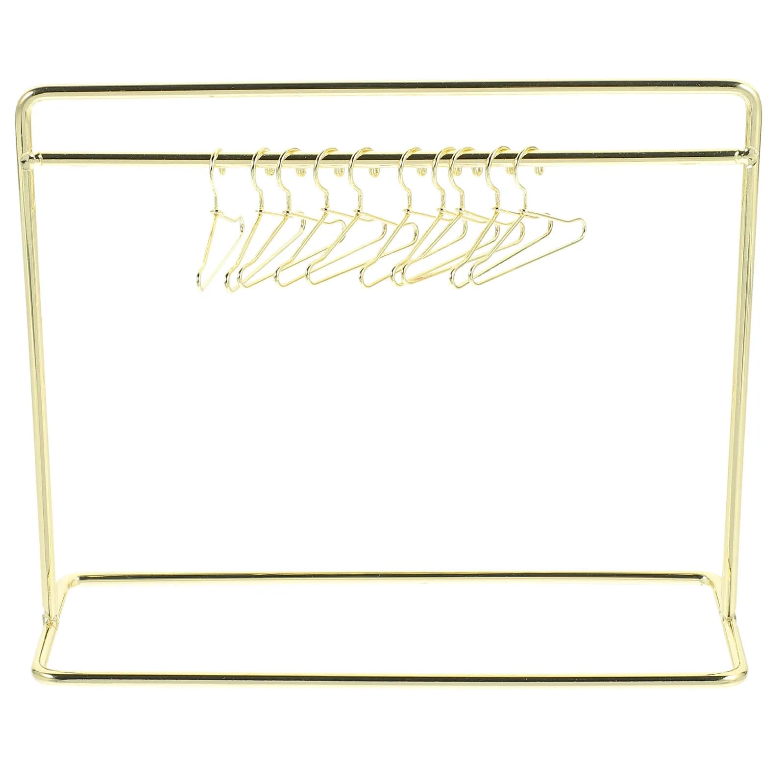 1 set of miniature clothes hangers, durable metal frame for hanging small garments, perfect mini clothes hangers for creative playroom