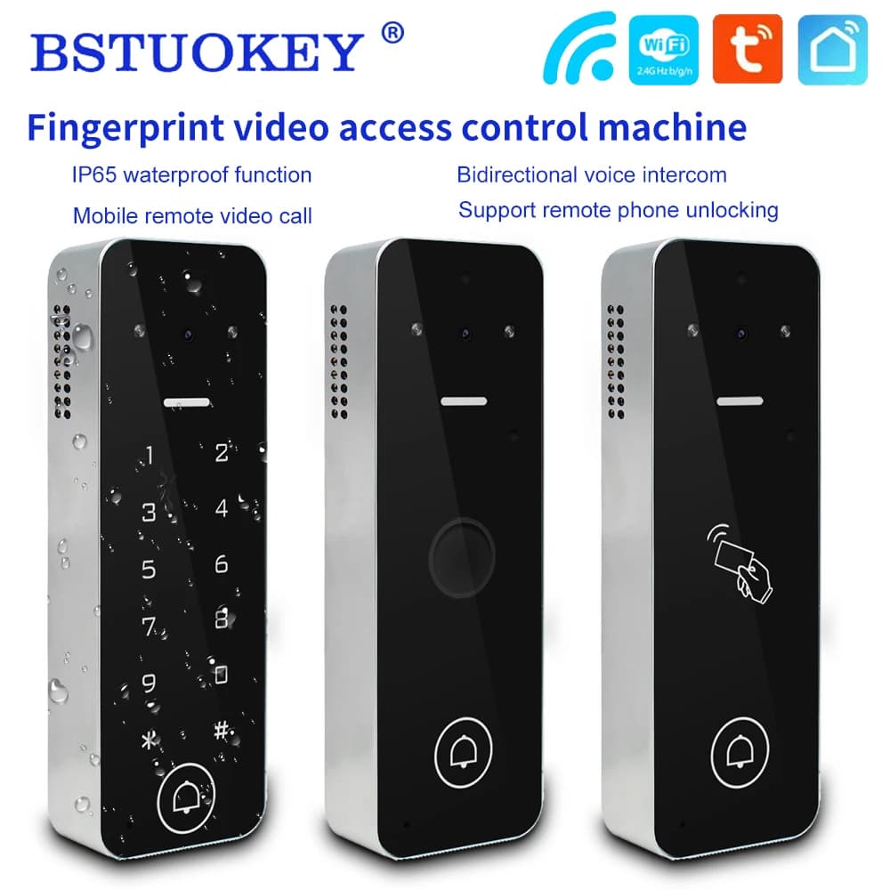 Wifi Tuya Smart Access Control Video campanello sistema di telecamere Digital Electronic Lock Coder Digitcode Fingerprint Lock Keyboard