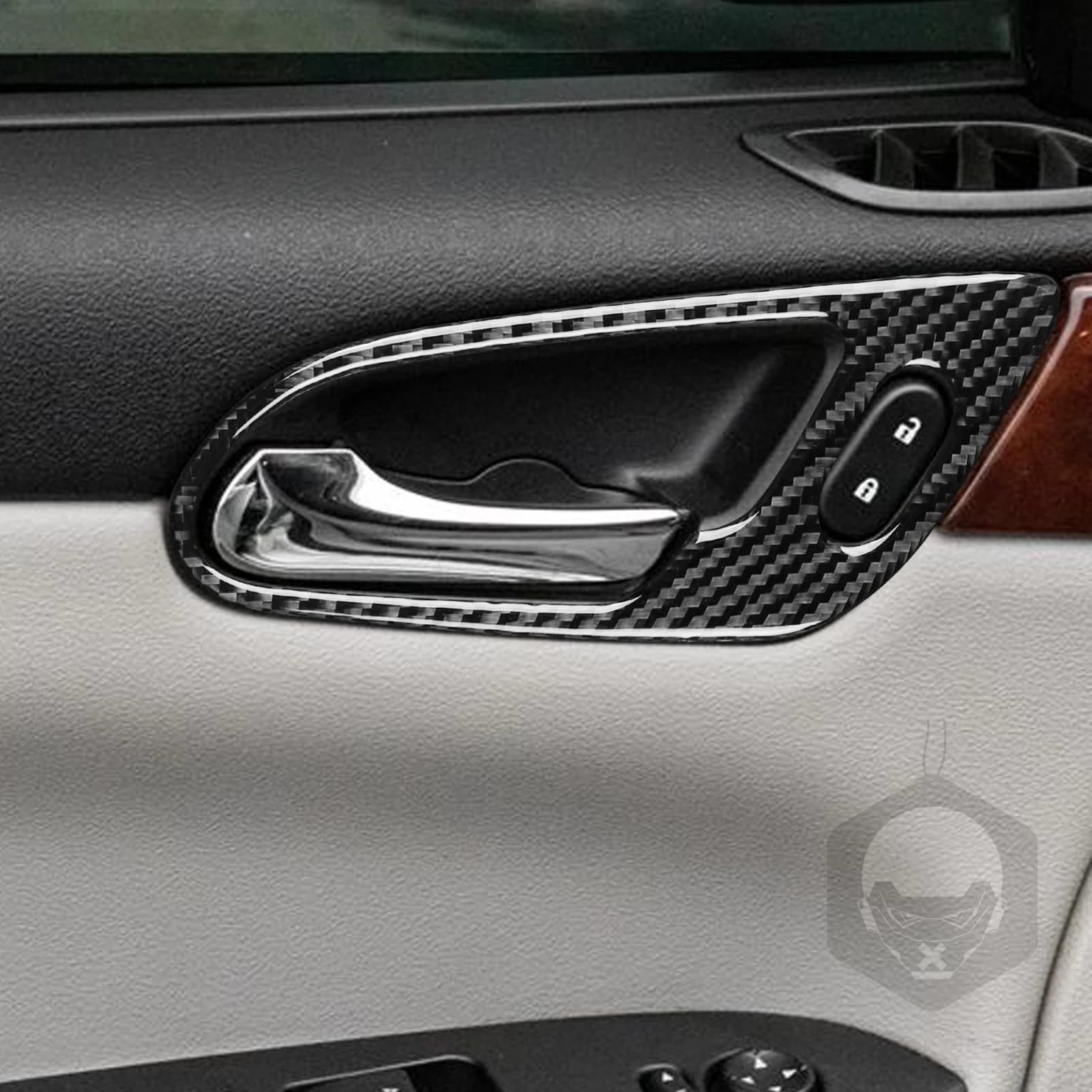 For Chevrolet Impala 2006-2013 Carbon Fiber Front Door Handle Rear Switch Frame Decorative Cover Panel Auto Accessories Wall decal