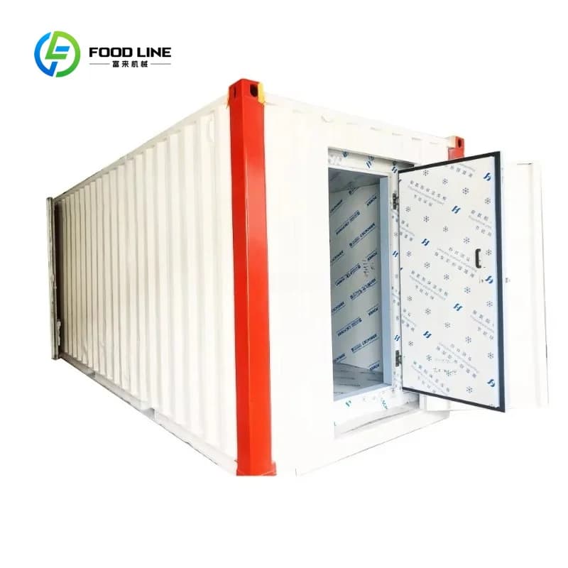Customized 20ft Solar Powered Container Cold Storage Room 4HP Off-grid Mobile For Food CE Certified