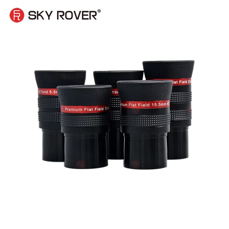 Sky Rover PF Oculare 3.5mm 5.5mm 7.5mm 10.5mm 15.5mm 19mm 25mm Premium Campo Piatto 1.25 pollici 65 gradi FMC Telescopio Accessori