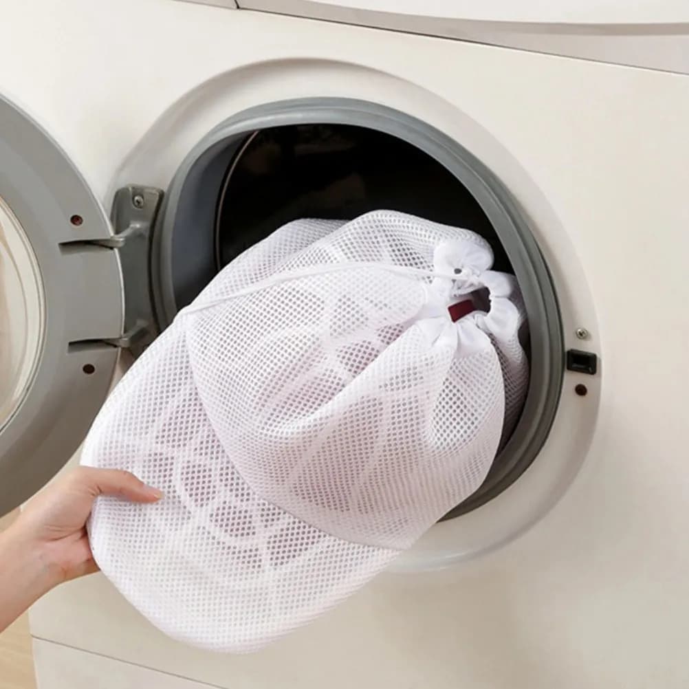 Hat Wash Bag Drawstring Style for Baseball Caps Protects during Laundry Easy Washing Pouch for Dryers