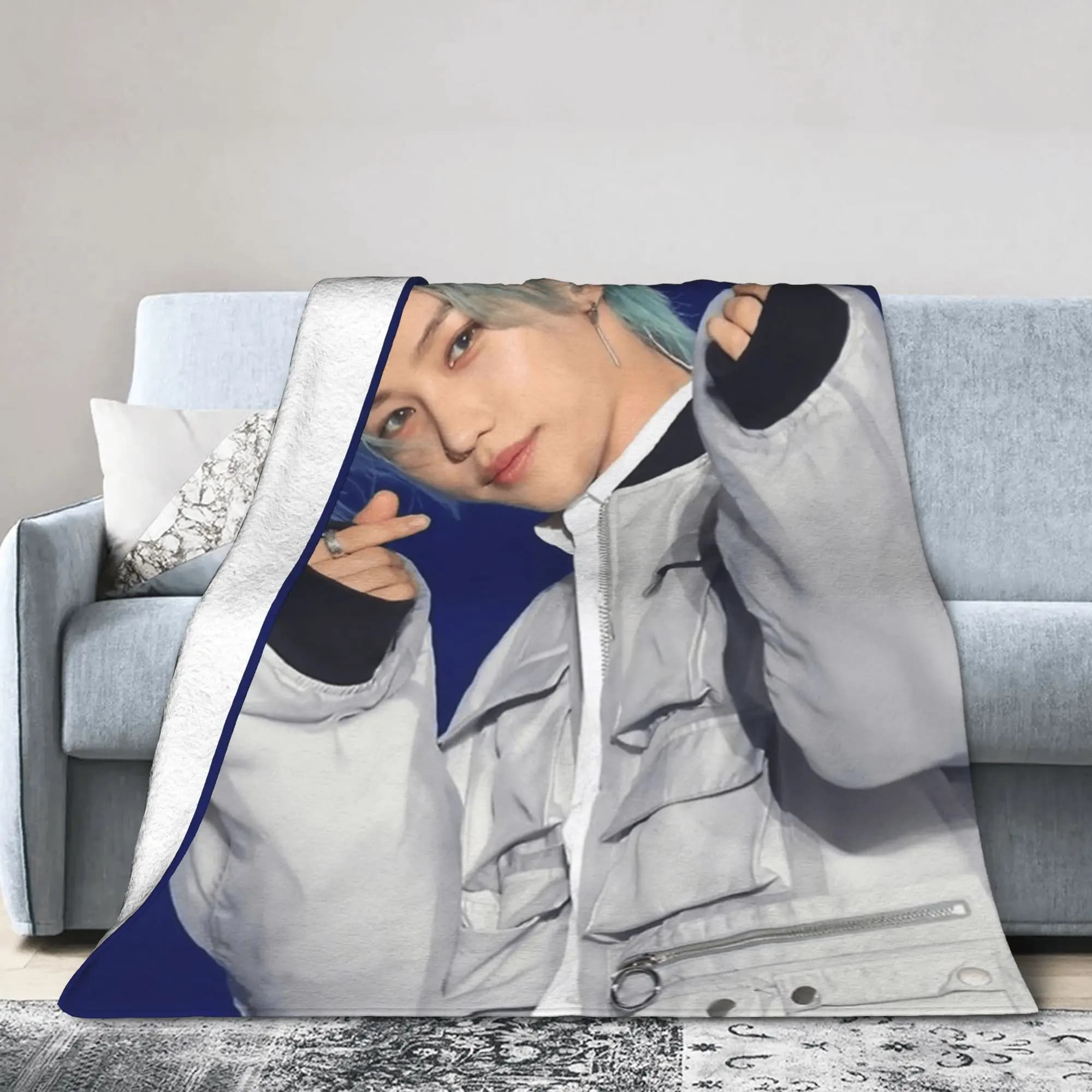 KPOP-Like-Stray-K-Kids Plush Blanket Kids Adult Flannel Throw Blanket For Bedroom Soft Customized Bedspread Birthday Gift