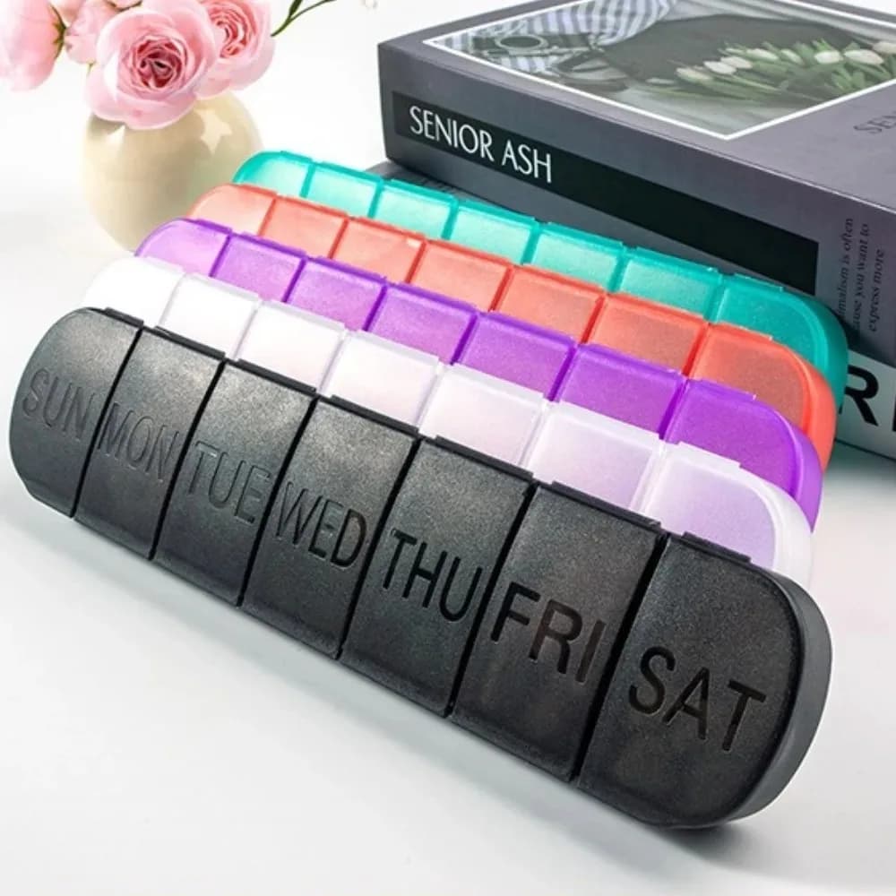 New Hot Premium Weekly 7 Days Portable Travel Large Pill Case Container Organizer Box for Medicine Vitamin Supplements Fish Oils