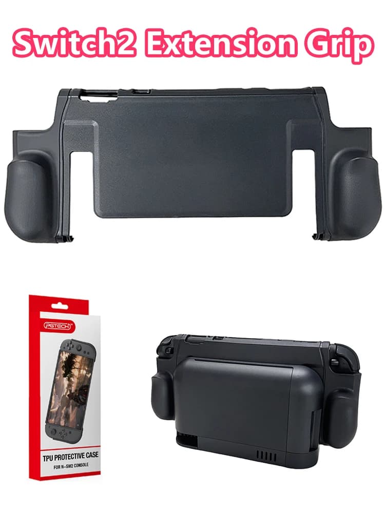 Custodia di estensione in TPU per console di gioco Switch 2 con custodia protettiva antiscivolo dal design antiurto, custodia con impugnatura in TPU per console Switch2