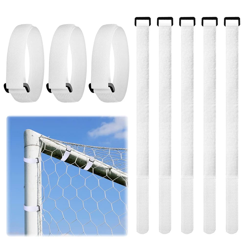 10 Pezzi Cinghie per Rete da Calcio con Fibbia, Clip Robuste per Rete da Calcio, Cinghie per Tendalino da Calcio
