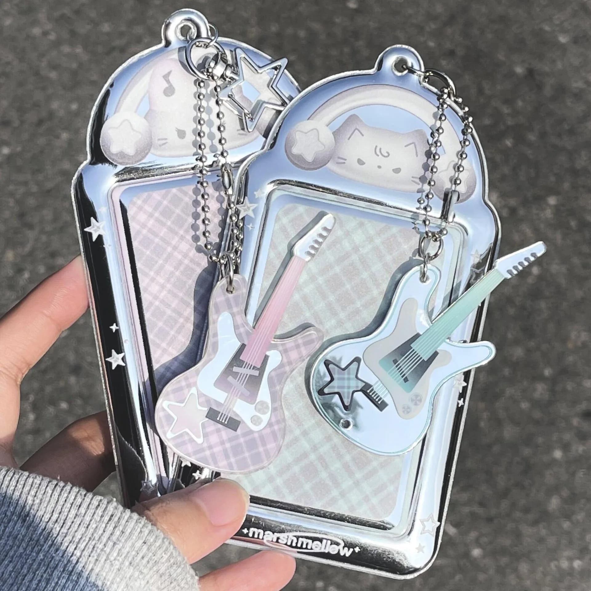 Ins Style Photo Card Holder 3inch Kpop Idol Photo Card Display Pendant Keychain Student ID Card Protective Cover Fans Gift