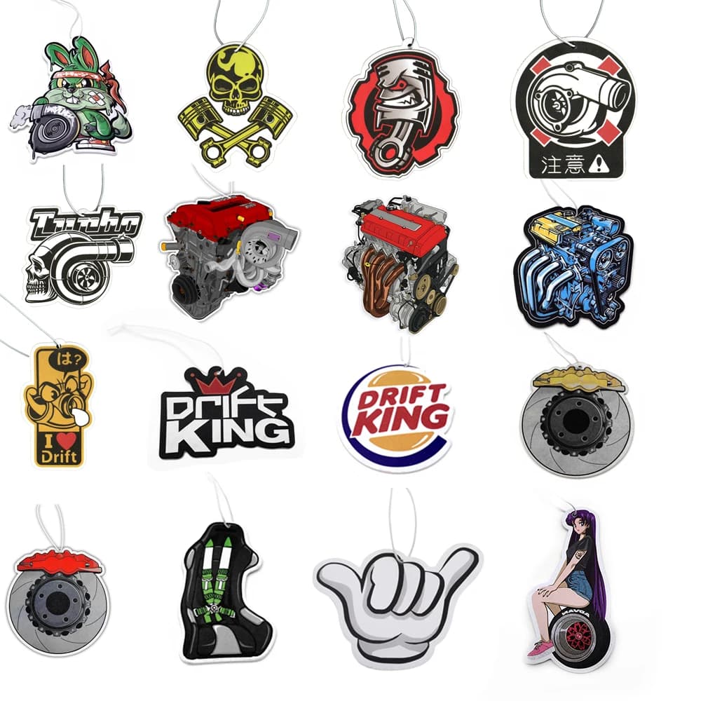 New JDM Deodorant for Car Sexy Pneumatic Girl Hanging Pendant Mirror Rearview Profumo Turbo Disc Brake Absorber Fragrance Soul