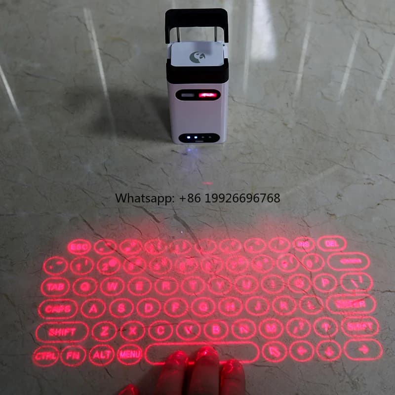 Tastiera laser virtuale wireless BT Tastiera di proiezione portatile per smartphone/PC/tablet Mini tastiera per laptop Proiettore