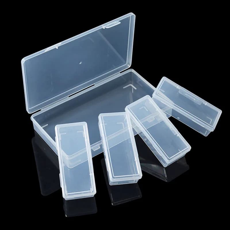 Transparent Plastic Storage Box with 4/6 Parts, DIY Container for Pills, Semi, Beads, Jewelry, Fishing Equipment Organizer