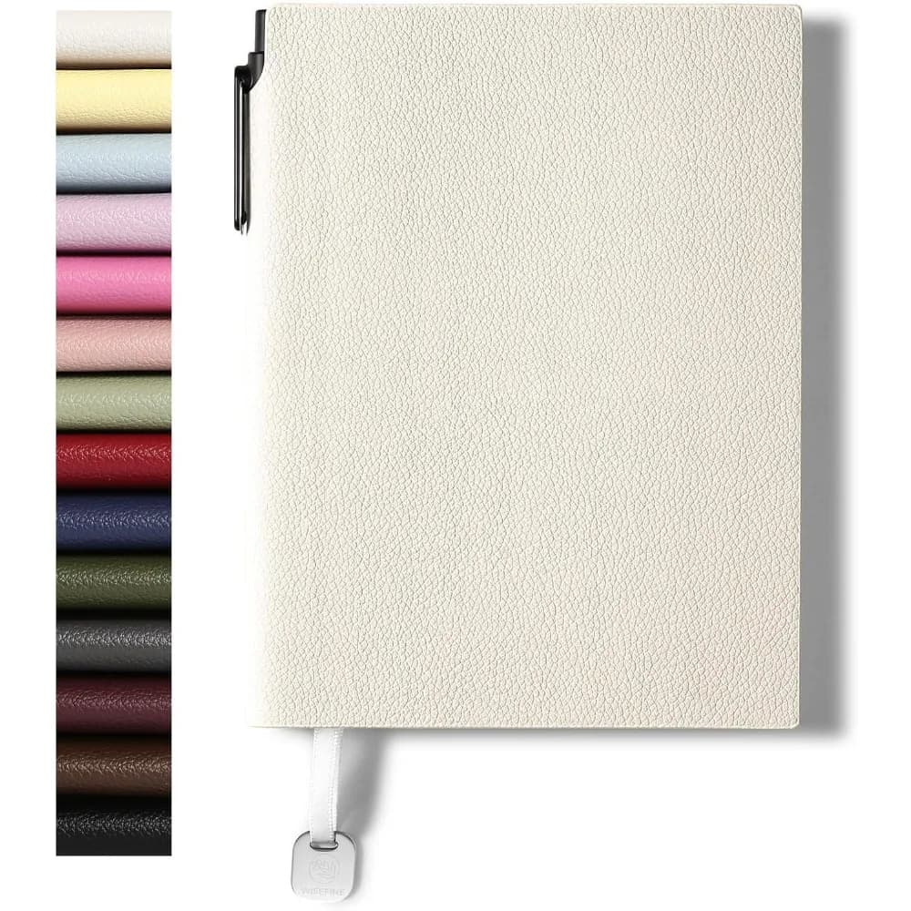 Lined Journal Notebook for Women A5 Softcover PU Leather Journals for Writing 160 Pages Daily Journaling Ruled Notebooks for Work School Business 6.38'' X 8.28''