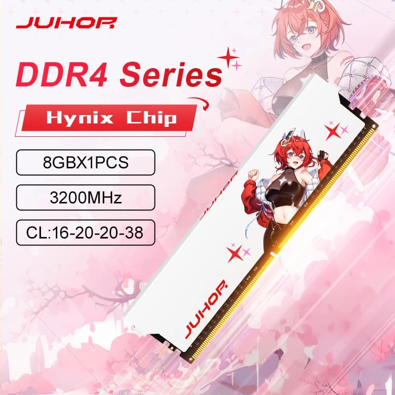 JUHOR DDR4 8GB 3200MHz CL16 High Performance Desktop Memory