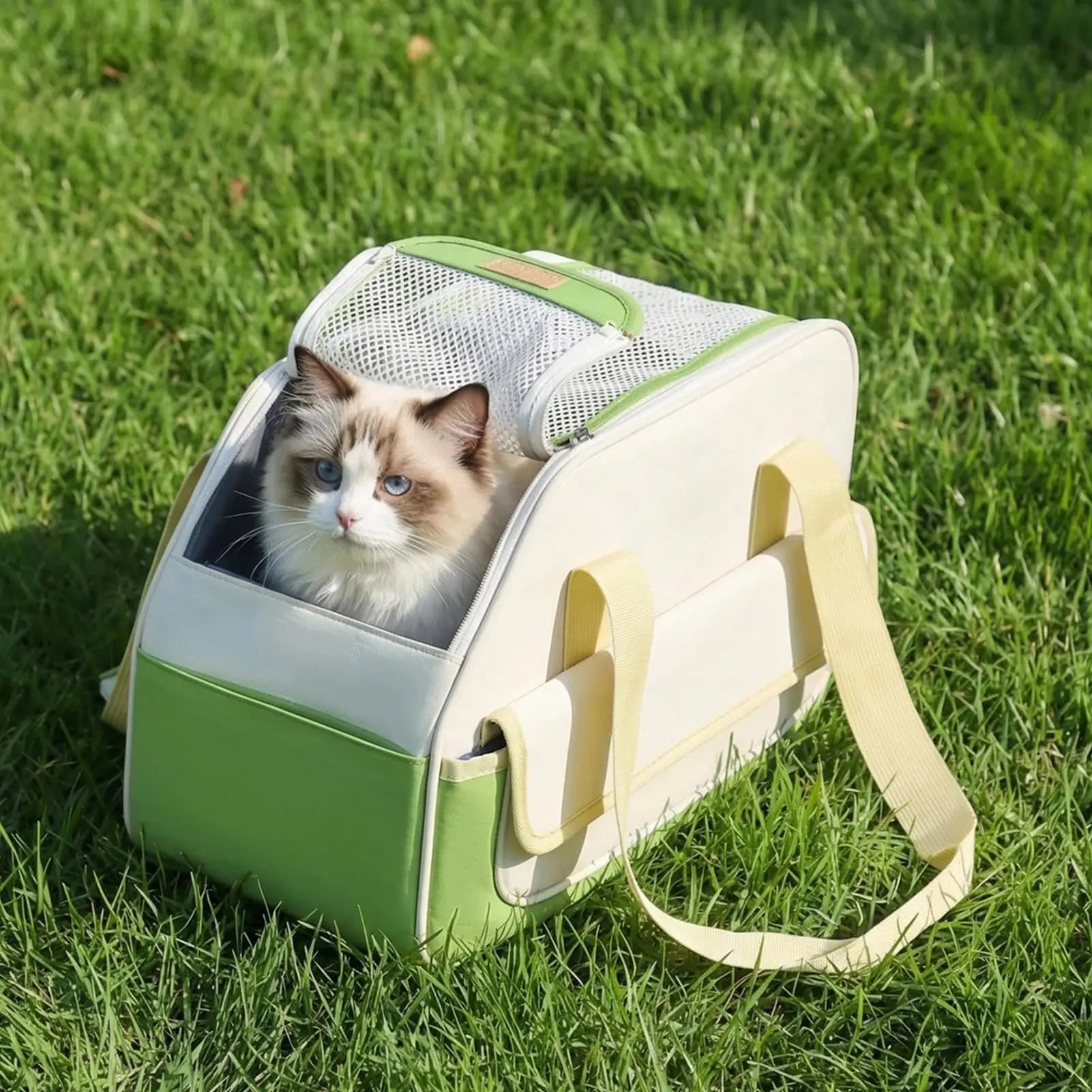 Cat Carrier Waterproof Breathable Smooth Zipper Comfort Handle Purse Small Dog Bag Carrier Pet Supplies For Kitten Puppy Animal
