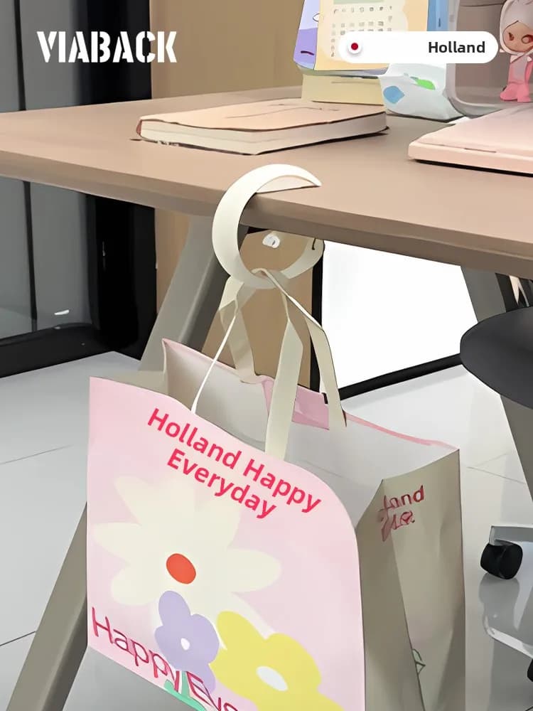Comfortable Ring Hook for Hanging Table Bag, Organizer Backpack Without Drilling, Design Va mat