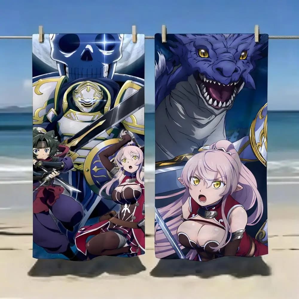 Isekai Anime S-Skeleton Knight in Another World Towel Microfiber soft Beach Towel for Travel Fitness Sauna Bathing Camping