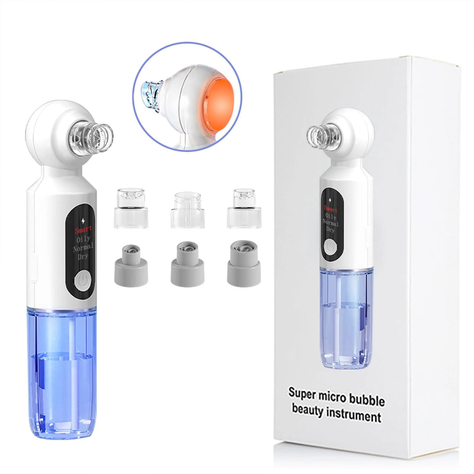 Blackhead Remover Pore Vacuum Face Cleaner Electric Pimple Acne Black Head Removal USB Rechargeable Water Cycle Black Dot Remov